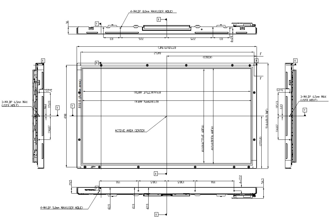 T370XW02 V1, AU, 37.0�WXGA Color TFT-LCD, Active Screen Size 37.